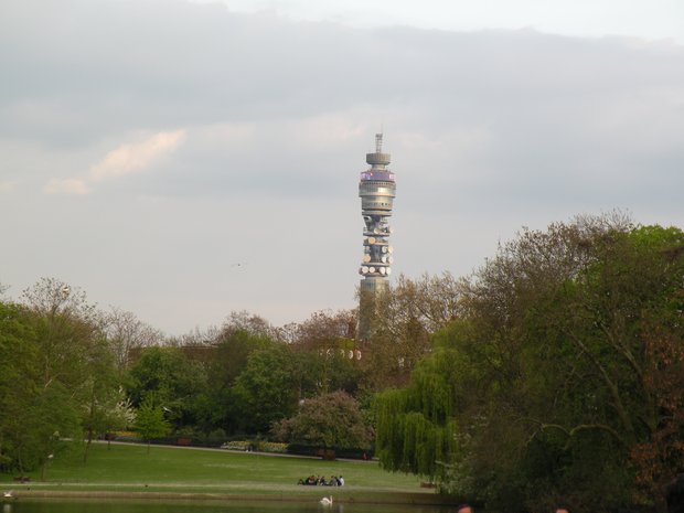  BT tower, vue depuis Regent's Park